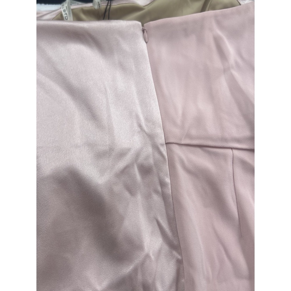 NWT Halston Heritage 'Barely‎ Pink' Strapless Gown with Silk Overlay Size 10 - Picture 12 of 15